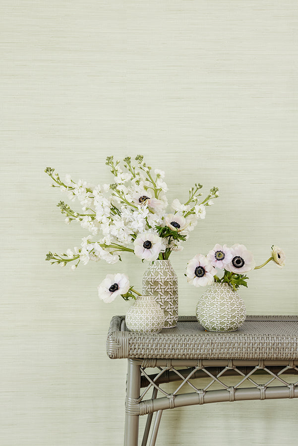 Cucumber Classic Faux Grasscloth Peel and Stick Wallpaper  | Brewster Wallcovering - The WorkRm