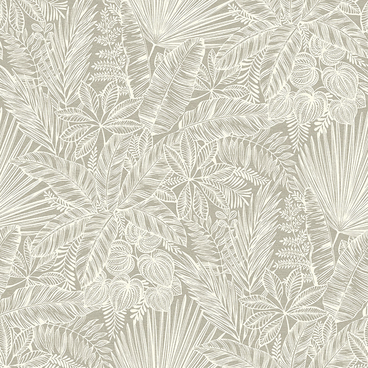 Picture of Vita Light Brown Botanical Wallpaper