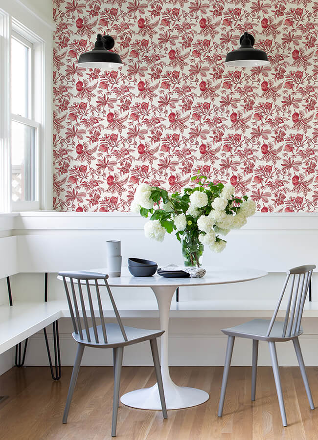 cecilia-red-fruit-wallpaper-york-wallcoverings-4120-26812 - York Wallcoverings Wallpaper