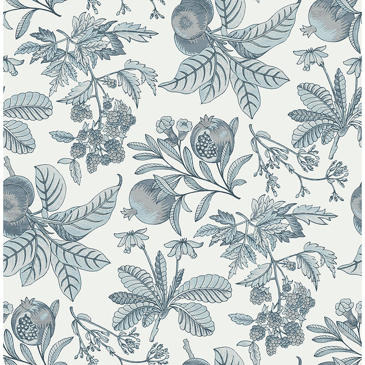 Picture of Cecilia Light Blue Fruit Wallpaper