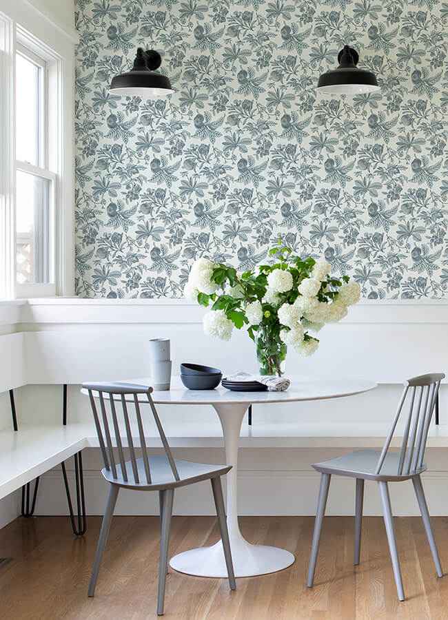 Cecilia Light Blue Fruit Wallpaper - York Wallcoverings - 4120-26814 - York Wallcoverings Wallpaper