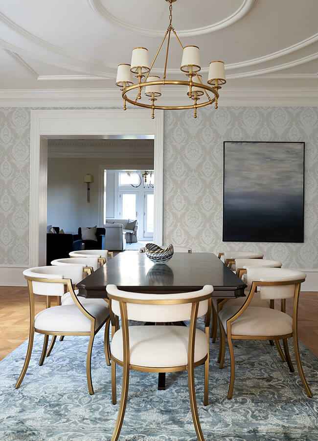 Arlie Light Grey Botanical Damask Wallpaper - York Wallcoverings - 4120-26818