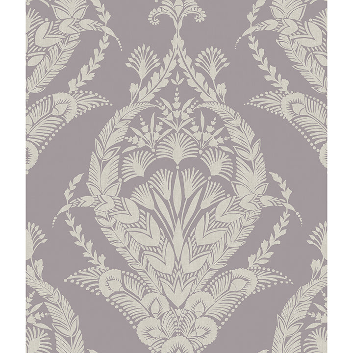 Picture of Arlie Lavender Botanical Damask Wallpaper