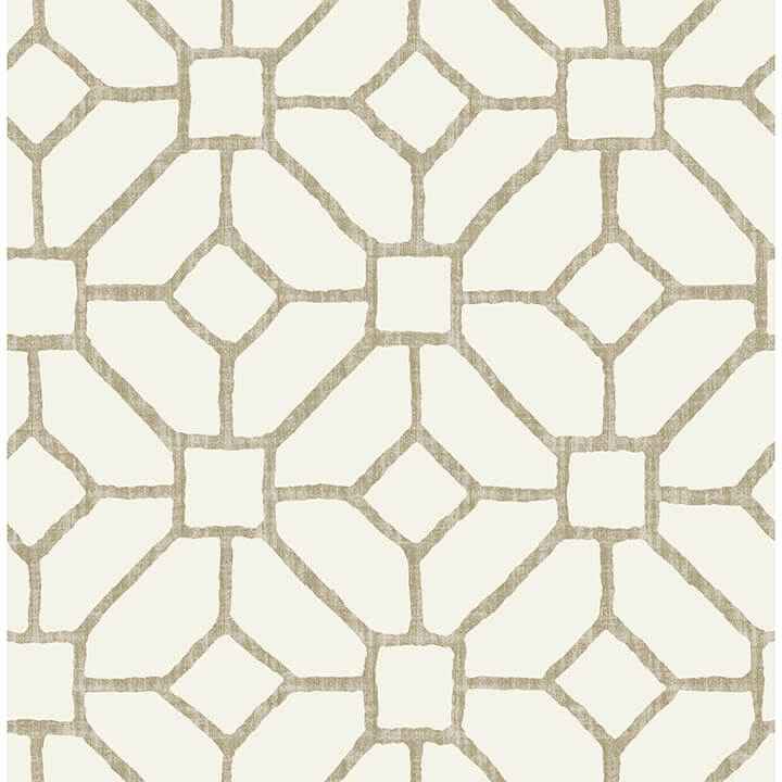 Addis Beige Trellis Wallpaper - York Wallcoverings - 4120-26829