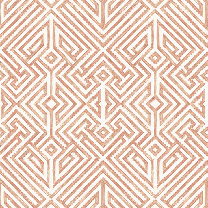 Picture of Lyon Coral Geometric Key Wallpaper