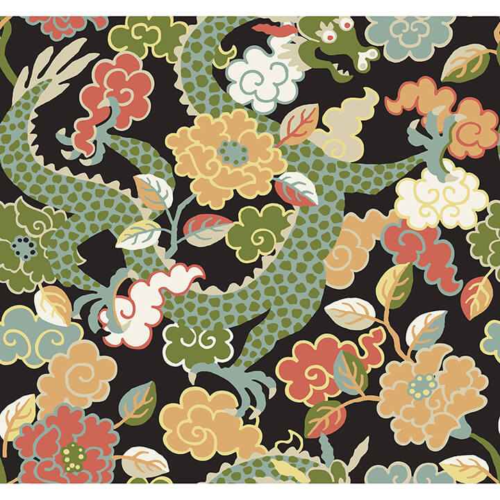 Yanci Green Dragon Wallpaper - York Wallcoverings - 4120-72005