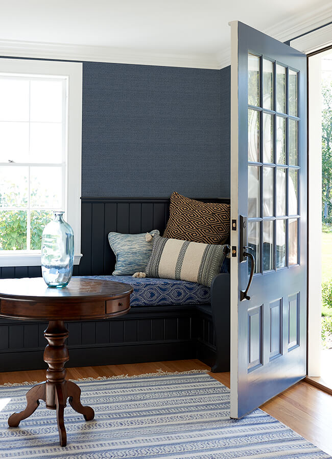balantine-navy-weave-wallpaper-york-wallcoverings-4071-70055 - York Wallcoverings Wallpaper
