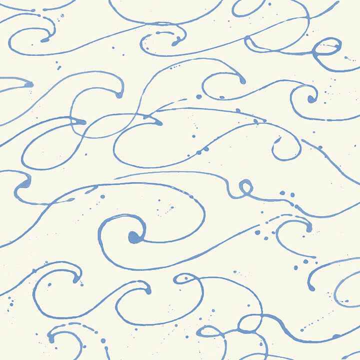 Kuroshio Light Blue Ocean Wave Wallpaper - York Wallcoverings - 4071-71005