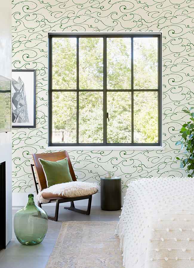 Kuroshio Green Ocean Wave Wallpaper - York Wallcoverings - 4071-71006 - York Wallcoverings Wallpaper