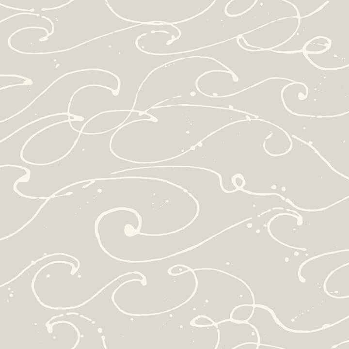 Kuroshio Taupe Ocean Wave Wallpaper - York Wallcoverings - 4071-71007
