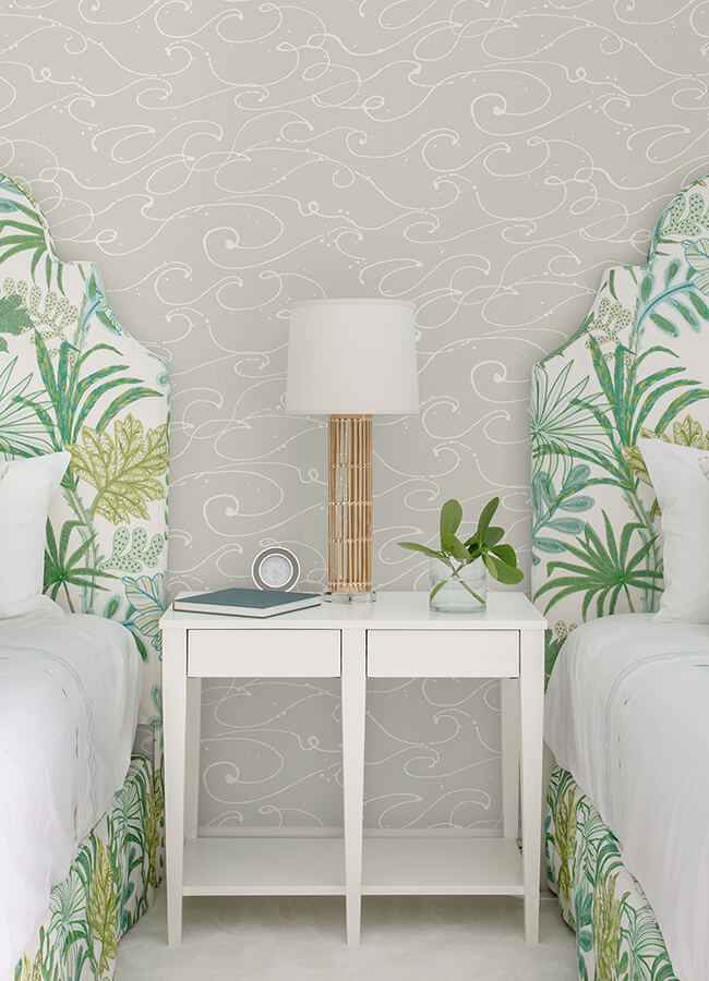 Kuroshio Taupe Ocean Wave Wallpaper - York Wallcoverings - 4071-71007 - York Wallcoverings Wallpaper