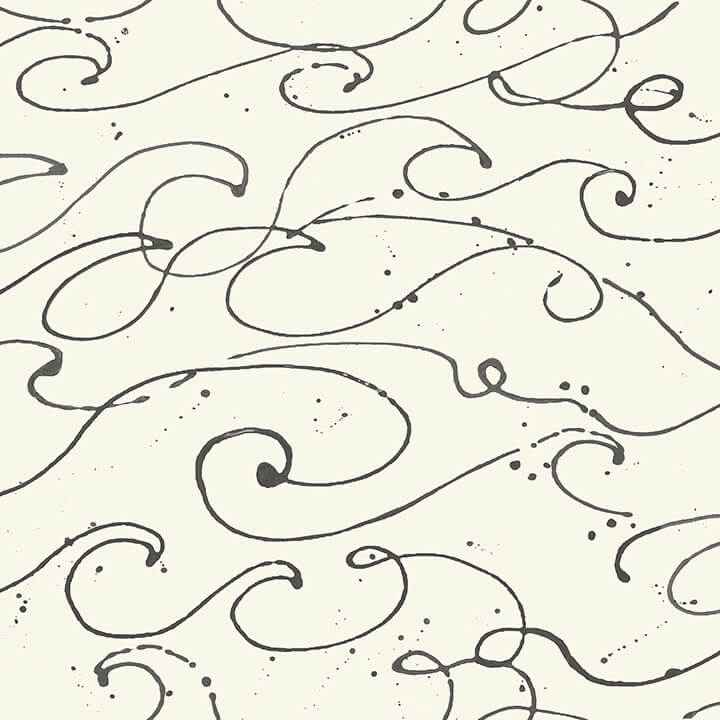 Kuroshio Charcoal Ocean Wave Wallpaper - York Wallcoverings - 4071-71008 - York Wallcoverings Wallpaper