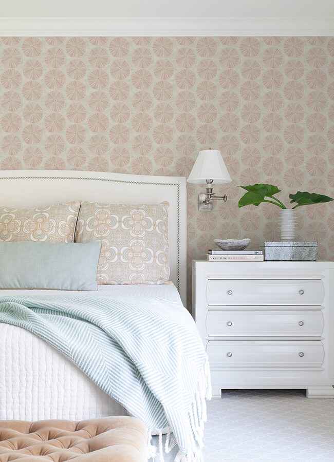 Sea Biscuit Peach Sand Dollar Wallpaper - York Wallcoverings - 4071-71026 - York Wallcoverings Wallpaper