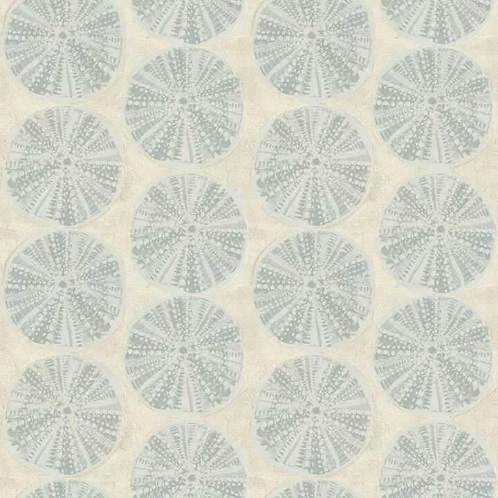 Sea Biscuit Aqua Sand Dollar Wallpaper - York Wallcoverings - 4071-71028