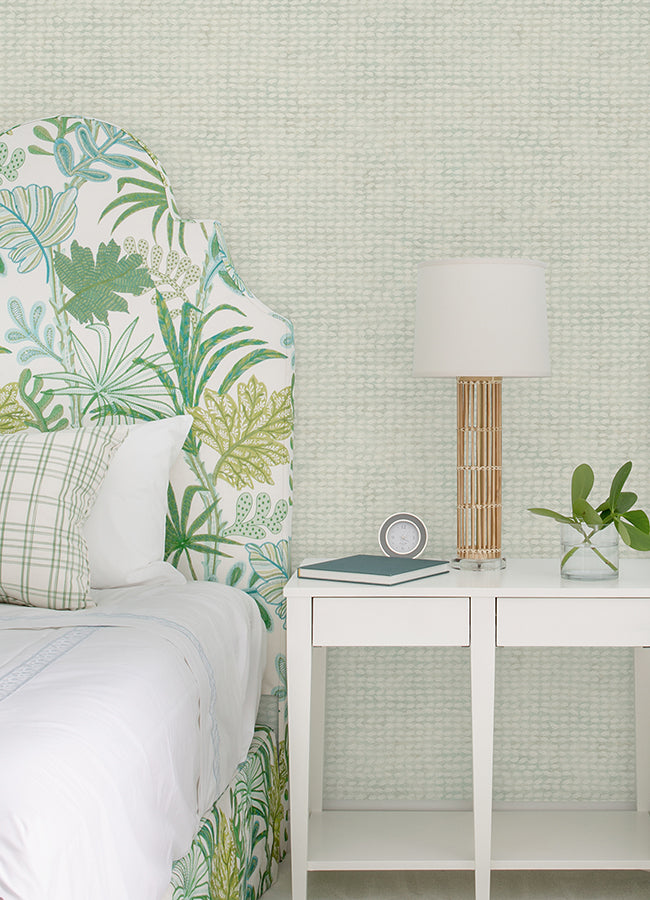Wellen Aqua Abstract Rope Wallpaper  | Brewster Wallcovering - The WorkRm
