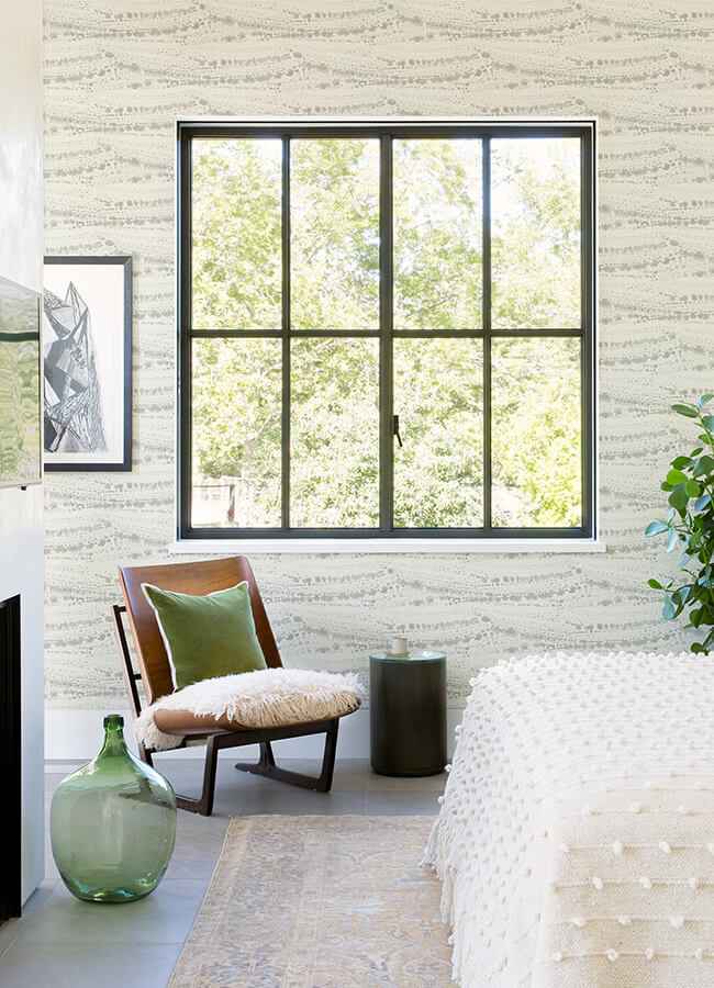 Rannell Grey Abstract Scallop Wallpaper - York Wallcoverings - 4071-71045 - York Wallcoverings Wallpaper
