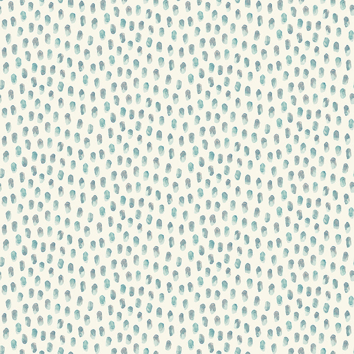 Picture of Sand Drips Aqua Painted Dots Wallpaper