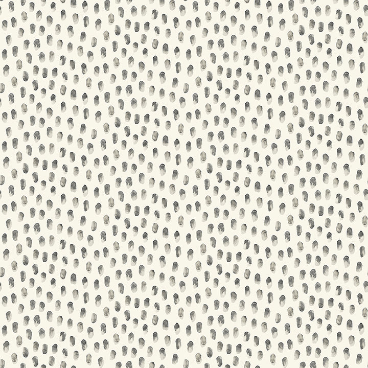 Picture of Sand Drips Dark Grey Painted Dots Wallpaper
