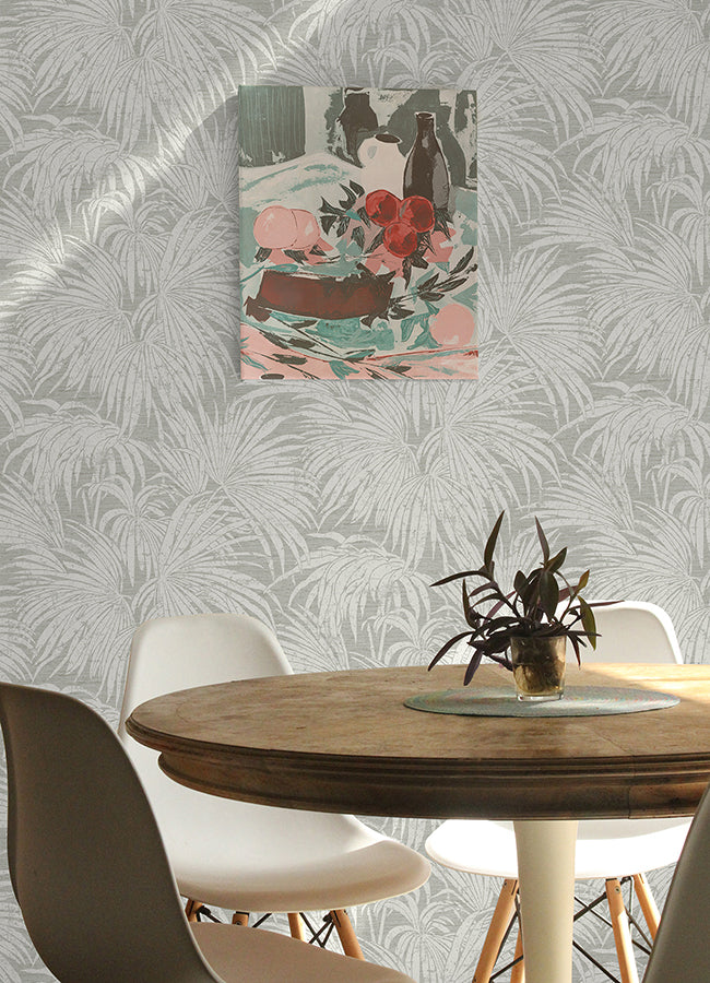 Neutral Cassava Palm Peel and Stick Wallpaper - Brewster Wallcovering