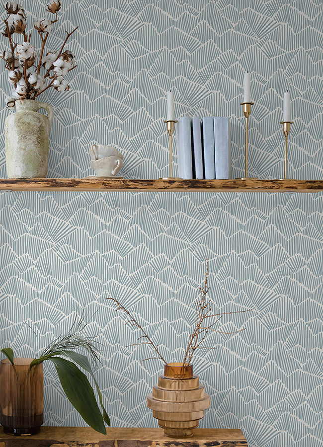 Periwinkle Ridge & Valley Peel and Stick Wallpaper  | Brewster Wallcovering - The WorkRm