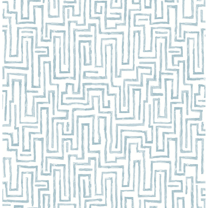 Picture of Ramble Blue Geometric Wallpaper