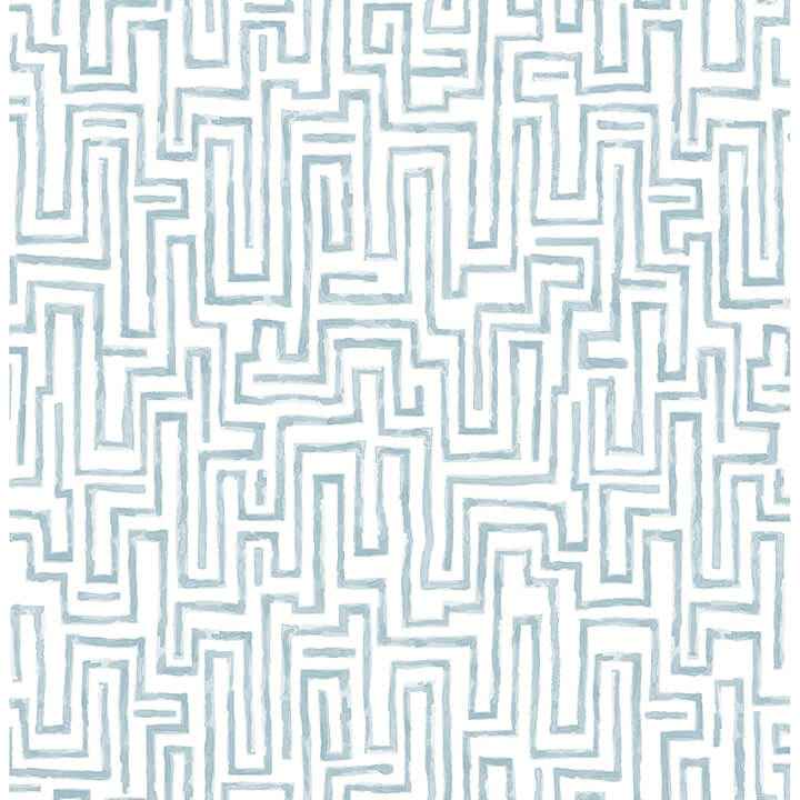 Ramble Blue Geometric Wallpaper - York Wallcoverings - 4121-25701 - York Wallcoverings Wallpaper