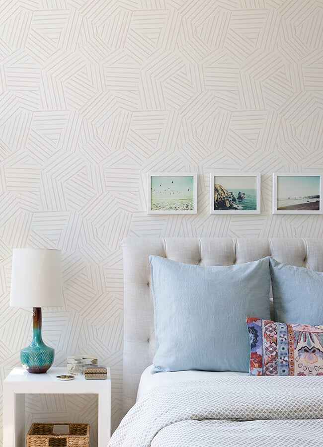 Helene Pink Geometric Lines Wallpaper - York Wallcoverings - 4121-26902 - York Wallcoverings Wallpaper
