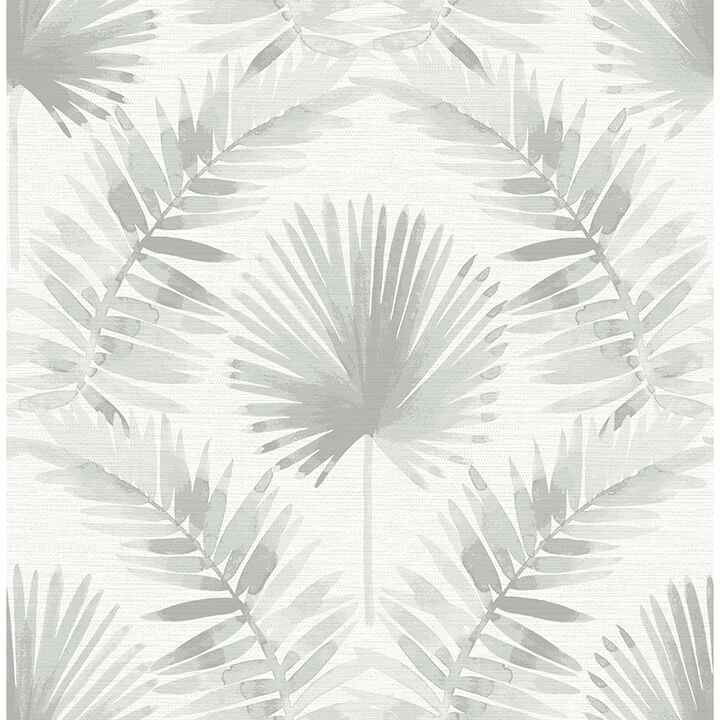 Calla Grey Painted Palm Wallpaper - York Wallcoverings - 4121-26915 - York Wallcoverings Wallpaper