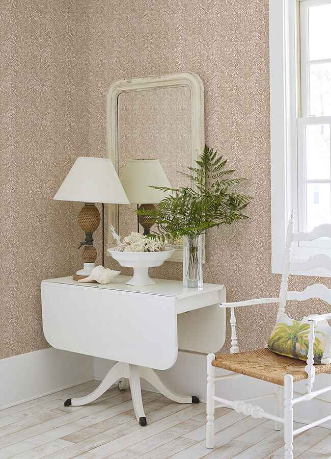 Elma Rust Fiddlehead Wallpaper - York Wallcoverings - 4121-26919 - York Wallcoverings Wallpaper