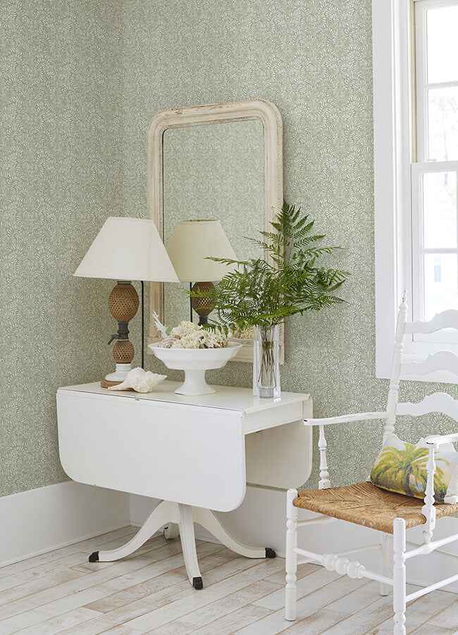 Elma Sage Fiddlehead Wallpaper - York Wallcoverings - 4121-26922 - York Wallcoverings Wallpaper