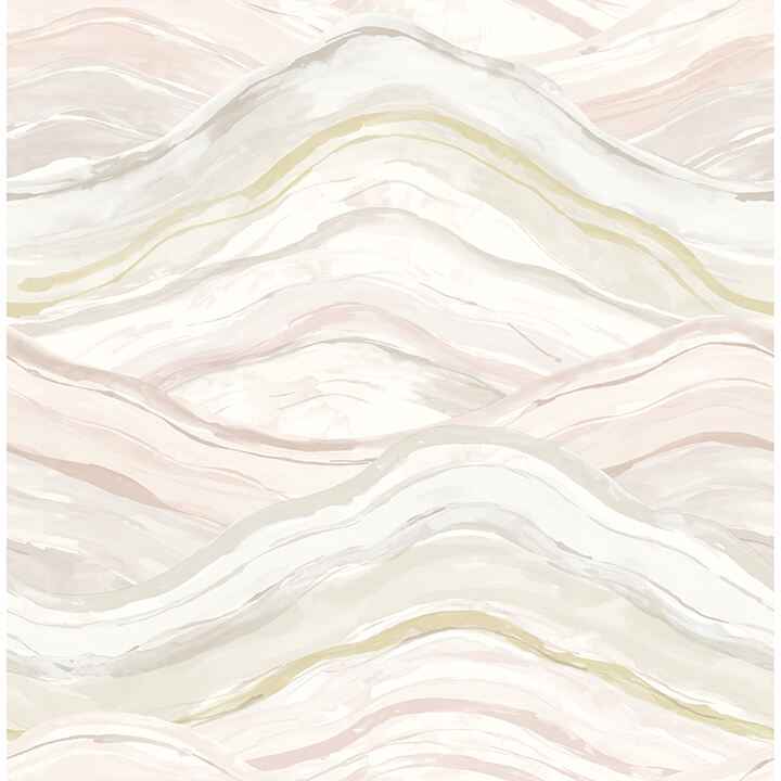 Dorea Pastel Striated Waves Wallpaper - York Wallcoverings - 4121-26923 - York Wallcoverings Wallpaper