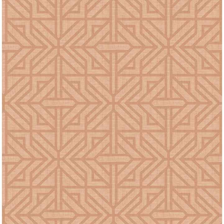 Hesper Rust Geometric Wallpaper - York Wallcoverings - 4121-26930