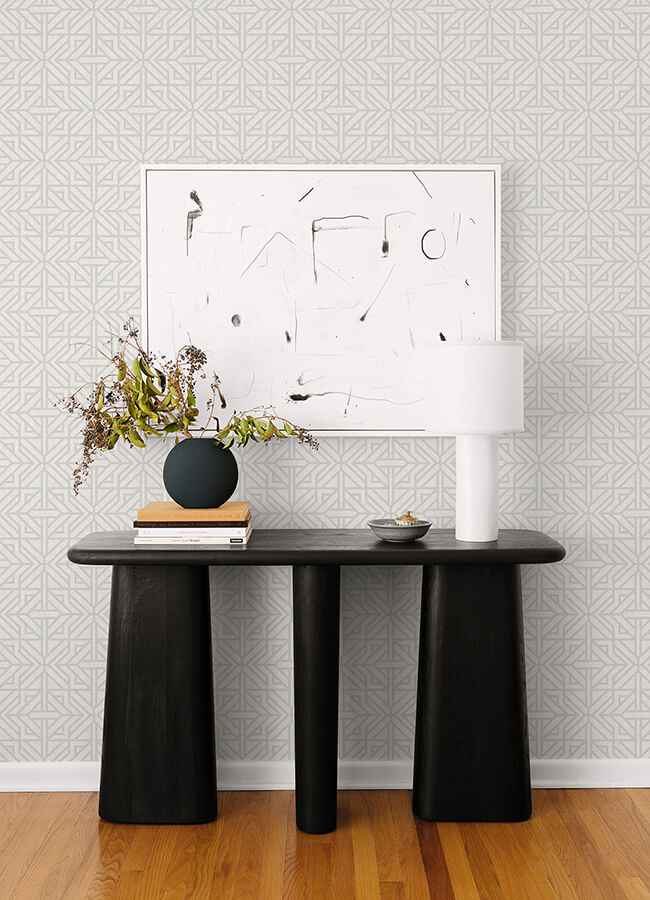 Hesper Grey Geometric Wallpaper - York Wallcoverings - 4121-26931 - York Wallcoverings Wallpaper