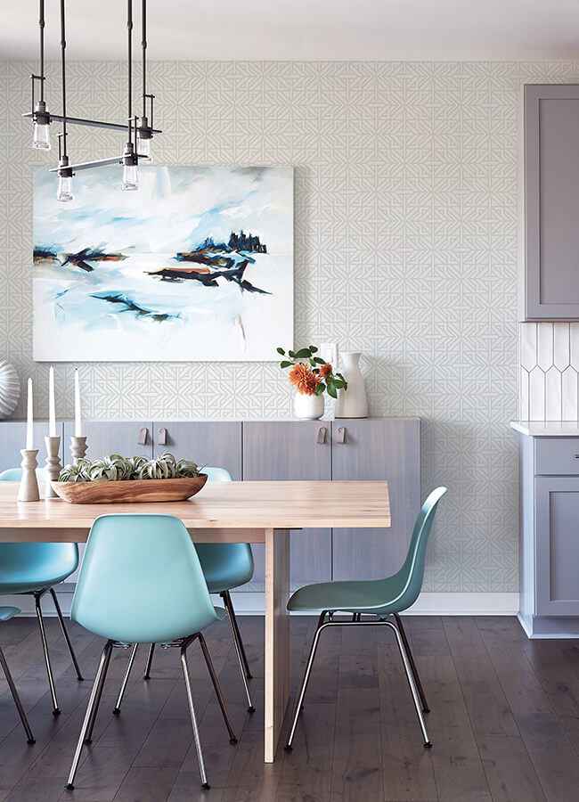 Hesper Grey Geometric Wallpaper - York Wallcoverings - 4121-26931 - York Wallcoverings Wallpaper