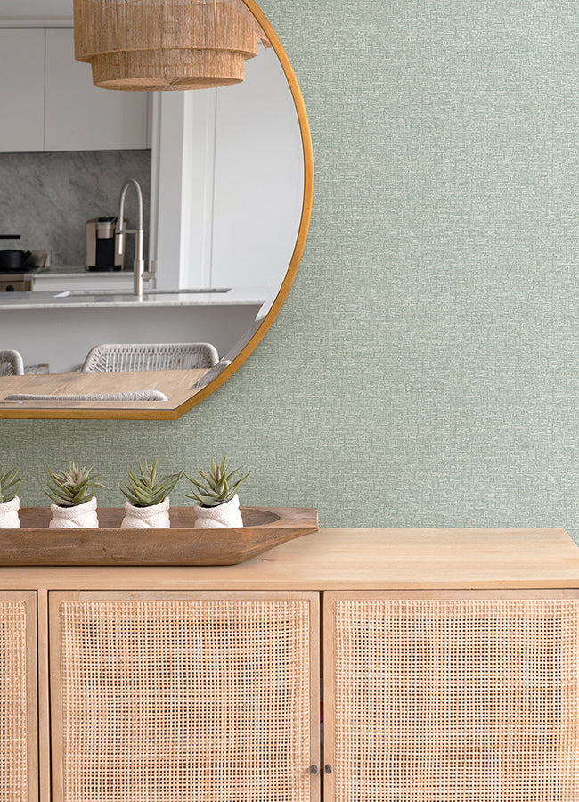 Minerva Teal Texture Geometric Wallpaper  | Brewster Wallcovering - The WorkRm