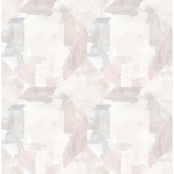 Perrin Lavender Gem Geometric Wallpaper - York Wallcoverings - 4121-26945