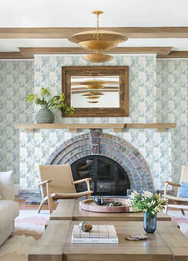 Perrin Blue Gem Geometric Wallpaper - York Wallcoverings - 4121-26946 - York Wallcoverings Wallpaper