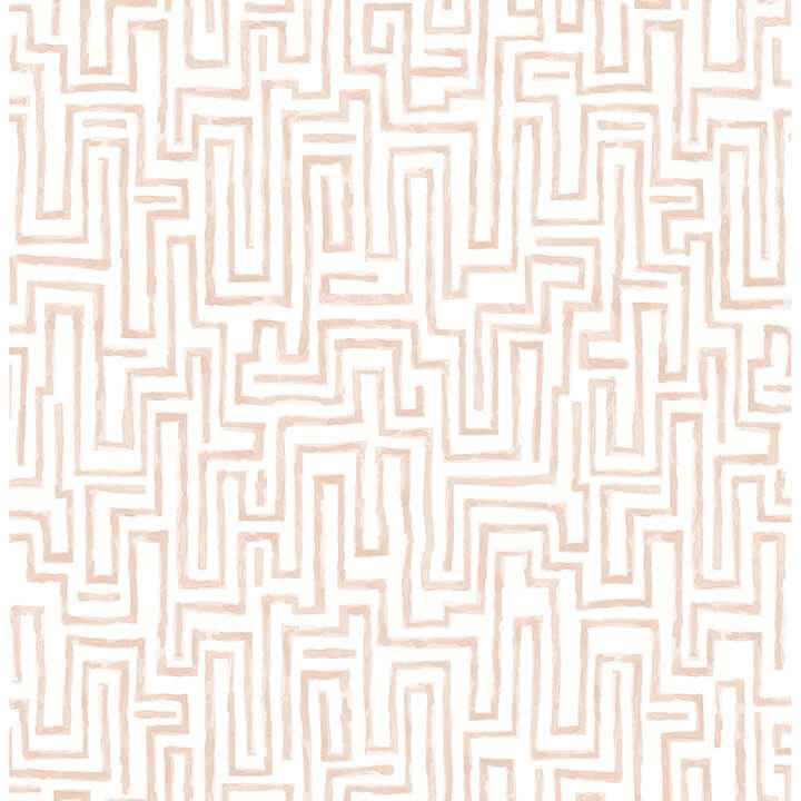 Ramble Blush Geometric Wallpaper - York Wallcoverings - 4121-26954