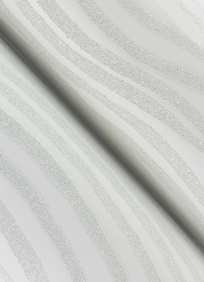 Galyn Dove Pearlescent Wave Wallpaper  | Brewster Wallcovering - The WorkRm