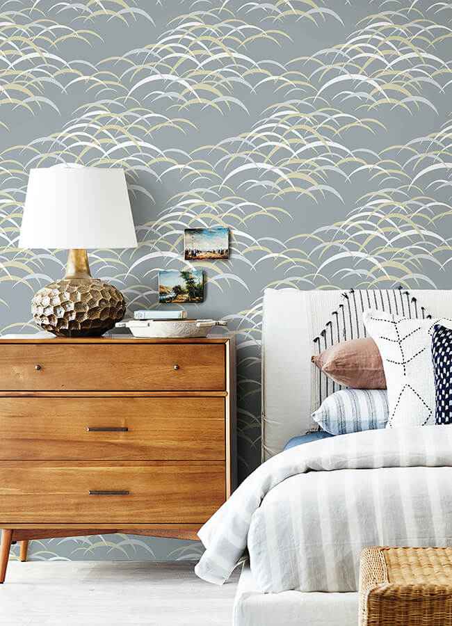 Kasia Slate Abstract Wallpaper - York Wallcoverings - 4121-72209 - York Wallcoverings Wallpaper