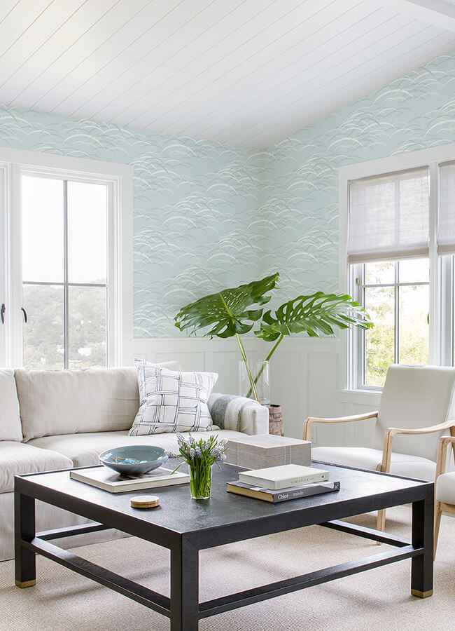 Kasia Sky Blue Abstract Wallpaper - York Wallcoverings - 4121-72210 - York Wallcoverings Wallpaper