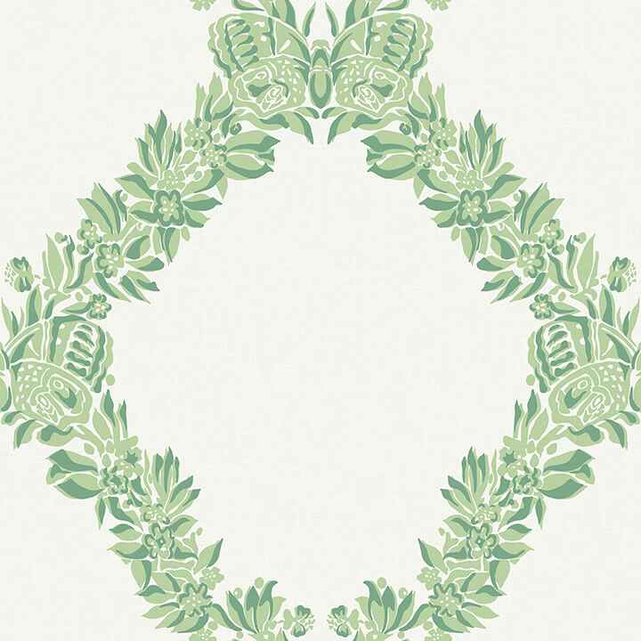 Jade Wreath Peel & Stick Wallpaper - York Wallcoverings - SCS6051