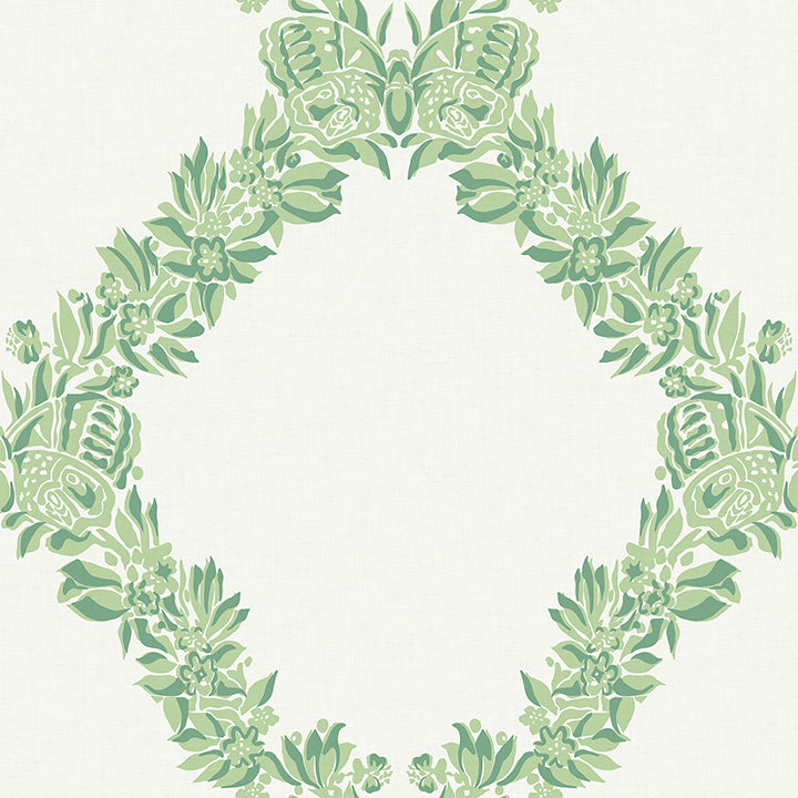 Picture of Jade Wreath Peel and Stick Wallpaper