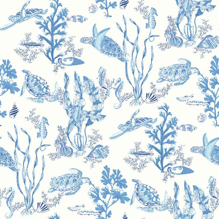Azure Garparilla Peel & Stick Wallpaper - York Wallcoverings - SCS6057