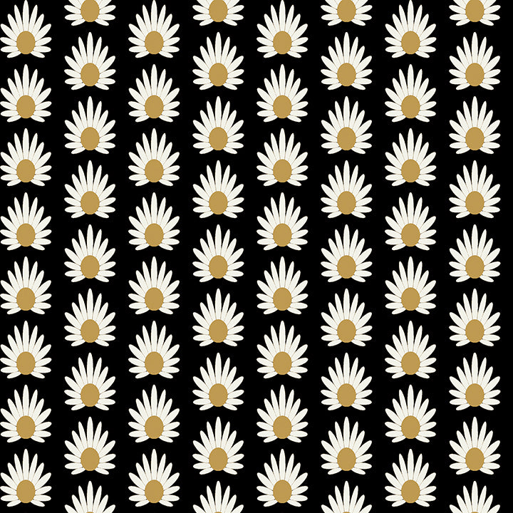 Picture of Black Fleur Peel and Stick Wallpaper