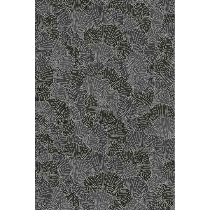 Petals Charcoal Grey Wall Mural - York Wallcoverings - ASTM5050