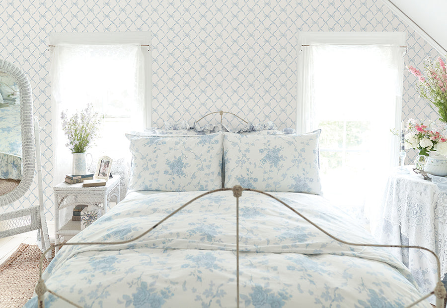 Dreamy Sky Baby Bow Peel and Stick Wallpaper  | Brewster Wallcovering