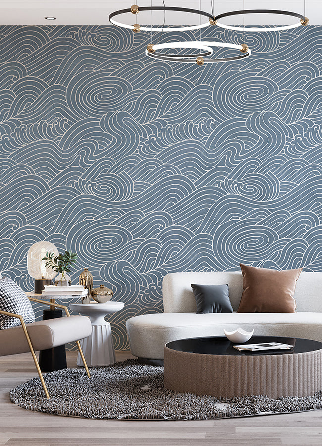 waves-ocean-blue-wall-mural-york-wallcoverings-astm5041 - York Wallcoverings Wallpaper