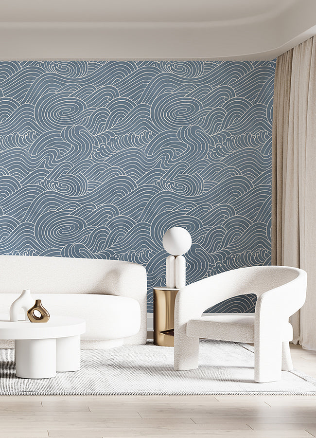 waves-ocean-blue-wall-mural-york-wallcoverings-astm5041 - York Wallcoverings Wallpaper