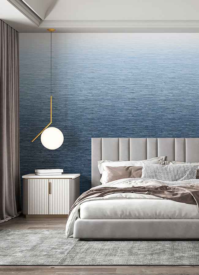 Into the Deep Dark Blue Ombre Wall Mural - York Wallcoverings - ASTM5046 - York Wallcoverings Wallpaper